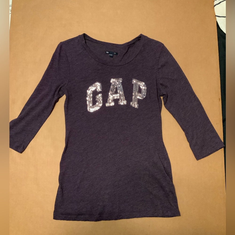Gap S 3/4 sleeve purple top